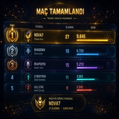 Slotime FPS Oyunu Skor Tablosu